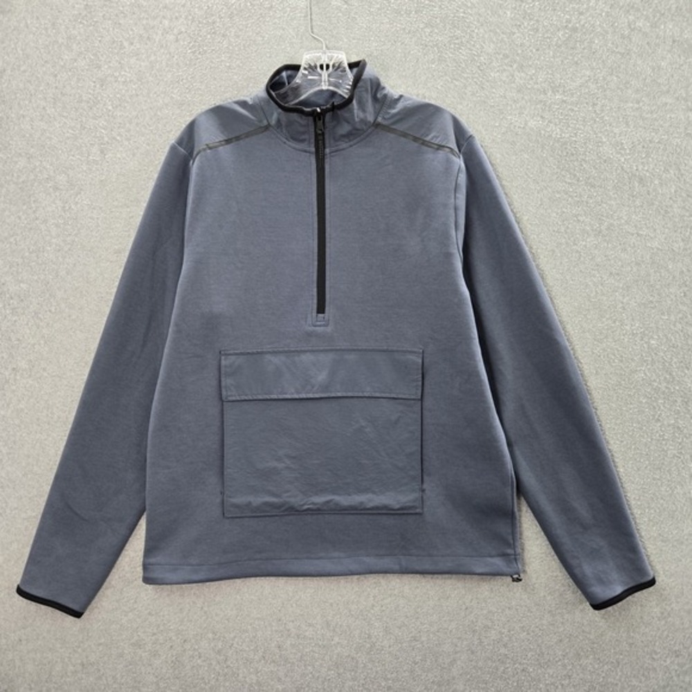 Old Navy Men Sweatshirt M Gray Fleece Dynamic Fleece 1/2 Zip NWT